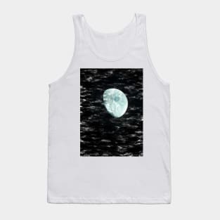 Blueish Moon Abstract Artwork. For Moon Lovers. Tank Top